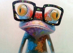 Malen nach Zahlen fŸr Erwachsene |ÊFrosch und Brillen | Figured'Art