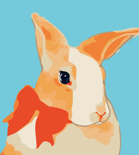 Laden Sie das Bild in den Galerie-Viewer, Malen nach Zahlen für Kinder | Hase mit Schal | Figured&#39;Art