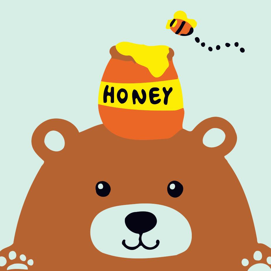 Malen nach Zahlen für Kinder | Honigbär | Figured'Art