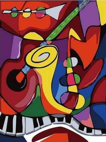 Malen nach Zahlen fŸr Erwachsene |ÊJazz Band | Figured'Art