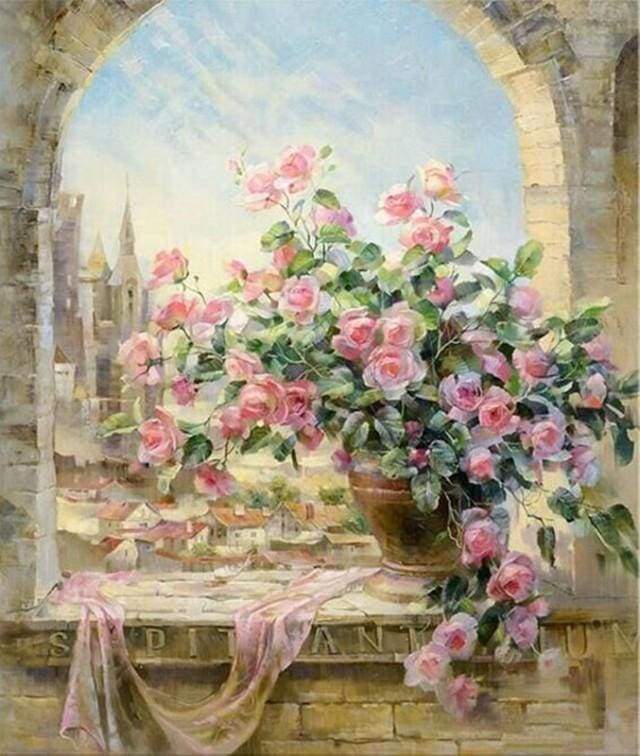 Malen nach Zahlen fŸr Erwachsene |ÊSchöner Blumenstrauß 2 | Figured'Art