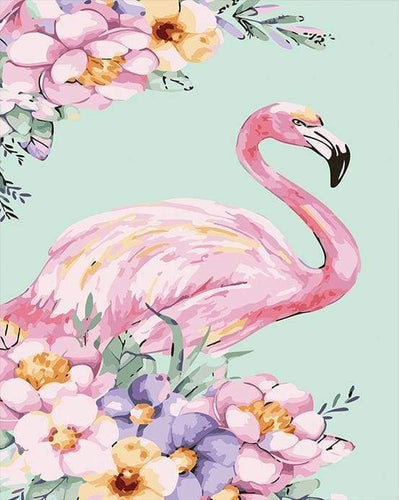 Malen nach Zahlen fŸr Erwachsene |ÊSchöner Flamingo | Figured'Art