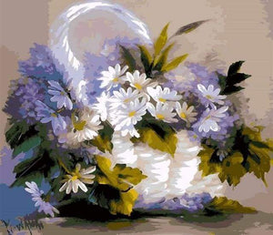 Malen nach Zahlen fŸr Erwachsene |ÊSchöner Blumenkorb | Figured'Art