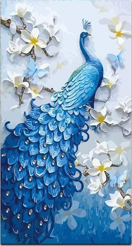 Malen nach Zahlen fŸr Erwachsene |ÊSchöner blauer Pfau | Figured'Art