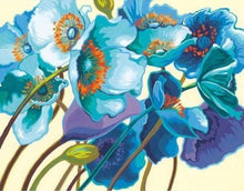 Laden Sie das Bild in den Galerie-Viewer, Malen nach Zahlen fŸr Erwachsene |ÊSchöne blaue Blumen | Figured&#39;Art