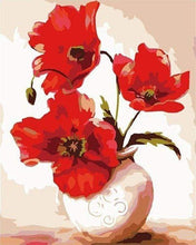 Laden Sie das Bild in den Galerie-Viewer, Malen nach Zahlen fŸr Erwachsene |ÊSchöne rote Mohnblumen | Figured&#39;Art