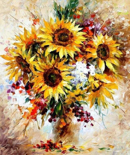Malen nach Zahlen fŸr Erwachsene |ÊSchöne Sonnenblumen | Figured'Art