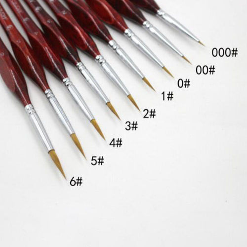 Pinselset – 9 ergonomische Pinsel aus Naturholz