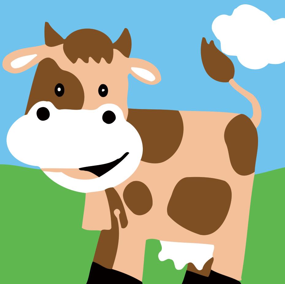 Malen nach Zahlen für Kinder | Lachende Kuh | Figured'Art