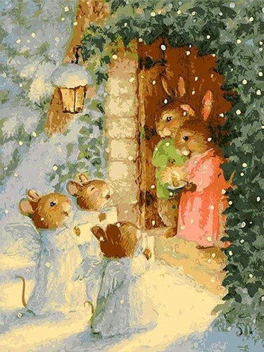 Malen nach Zahlen fŸr Erwachsene |ÊWeihnachtskaninchen | Figured'Art