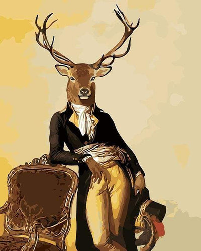 Malen nach Zahlen fŸr Erwachsene |ÊDer Hirsch Dandy | Figured'Art