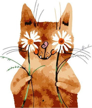 Laden Sie das Bild in den Galerie-Viewer, Malen nach Zahlen fŸr Erwachsene |ÊKatze und die Gänseblümchen | Figured&#39;Art
