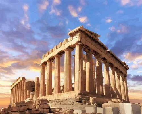 Malen nach Zahlen fŸr Erwachsene |ÊDer Parthenon | Figured'Art