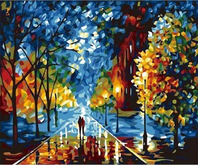 Malen nach Zahlen fŸr Erwachsene |ÊLeonid Afremov Frischer Abend | Figured'Art