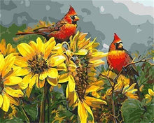 Laden Sie das Bild in den Galerie-Viewer, Malen nach Zahlen fŸr Erwachsene |ÊRote Vögel | Figured&#39;Art