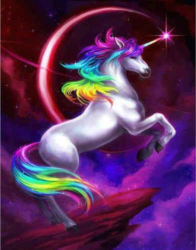 Malen nach Zahlen fŸr Erwachsene |ÊBuntes Einhorn | Figured'Art