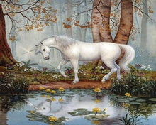 Laden Sie das Bild in den Galerie-Viewer, Malen nach Zahlen fŸr Erwachsene |ÊEinhorn im Wald | Figured&#39;Art