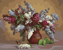 Laden Sie das Bild in den Galerie-Viewer, Malen nach Zahlen fŸr Erwachsene |ÊFlieder in einer Vase | Figured&#39;Art