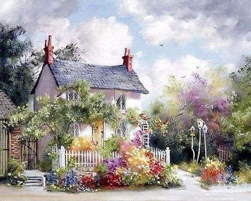 Malen nach Zahlen fŸr Erwachsene |ÊHaus und Garten | Figured'Art