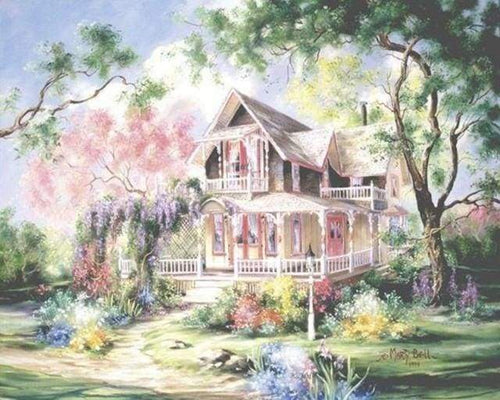 Malen nach Zahlen fŸr Erwachsene |ÊRomantisches Zuhause | Figured'Art