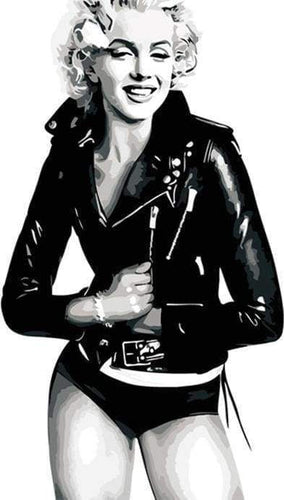 Malen nach Zahlen fŸr Erwachsene |ÊMarilyn Monroe in schwarzweiss | Figured'Art