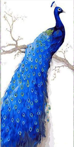 Malen nach Zahlen fŸr Erwachsene |ÊPfau tiefblau | Figured'Art