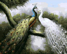 Laden Sie das Bild in den Galerie-Viewer, Malen nach Zahlen fŸr Erwachsene |ÊPfauen in der Liebe | Figured&#39;Art