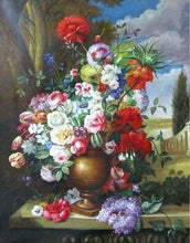 Laden Sie das Bild in den Galerie-Viewer, Malen nach Zahlen fŸr Erwachsene |ÊKlassische Landschaft mit Blumen | Figured&#39;Art
