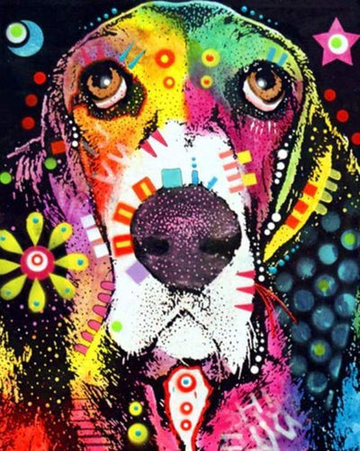 Malen nach Zahlen fŸr Erwachsene |ÊKleiner trauriger Hund | Figured'Art