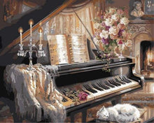 Laden Sie das Bild in den Galerie-Viewer, Malen nach Zahlen fŸr Erwachsene |ÊKlavier im Wohnzimmer | Figured&#39;Art