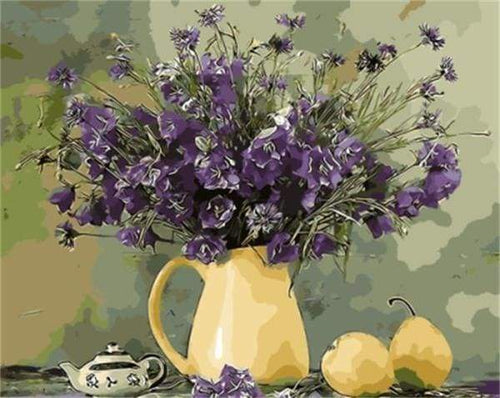Malen nach Zahlen fŸr Erwachsene |ÊBirnen und Blumen | Figured'Art