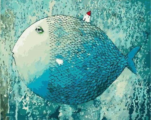 Malen nach Zahlen fŸr Erwachsene |ÊKünstlerische Fische | Figured'Art
