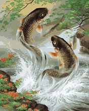 Laden Sie das Bild in den Galerie-Viewer, Malen nach Zahlen fŸr Erwachsene |ÊFische im Fluss | Figured&#39;Art