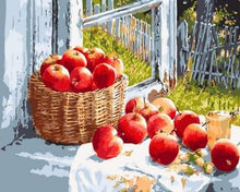 Laden Sie das Bild in den Galerie-Viewer, Malen nach Zahlen fŸr Erwachsene |ÊRote Äpfel am Fenster | Figured&#39;Art