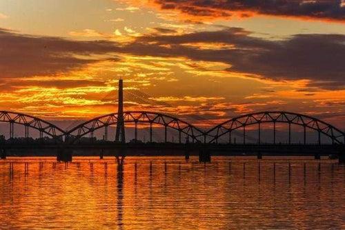 Malen nach Zahlen fŸr Erwachsene |ÊBrücke am Sonnenuntergang | Figured'Art