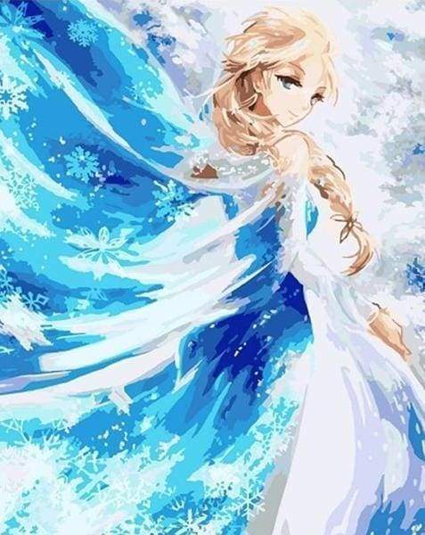 Malen nach Zahlen fŸr Erwachsene |ÊPrinzessin in Blau | Figured'Art