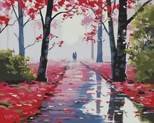Laden Sie das Bild in den Galerie-Viewer, Malen nach Zahlen fŸr Erwachsene |ÊSpaziergang im roten Wald | Figured&#39;Art