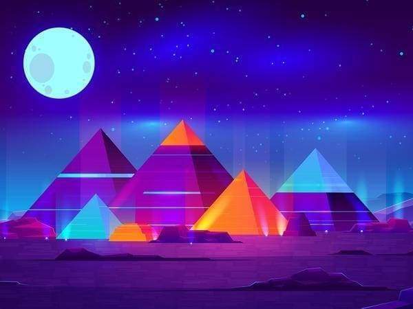 Malen nach Zahlen fŸr Erwachsene |ÊBunte Pyramiden | Figured'Art