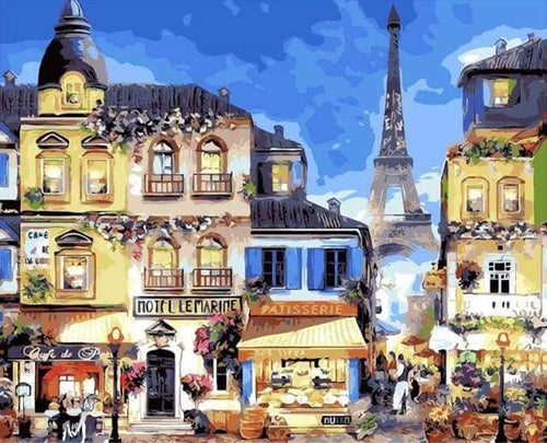 Malen nach Zahlen fŸr Erwachsene |ÊViertel von Paris | Figured'Art