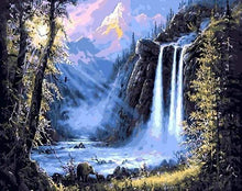 Laden Sie das Bild in den Galerie-Viewer, Malen nach Zahlen fŸr Erwachsene |ÊWasserfall im Wald | Figured&#39;Art