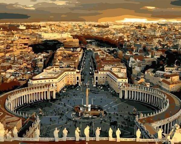 Malen nach Zahlen fŸr Erwachsene |ÊRom in Italien | Figured'Art