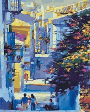 Laden Sie das Bild in den Galerie-Viewer, Malen nach Zahlen fŸr Erwachsene |ÊStraße in der lebhaften Stadt | Figured&#39;Art