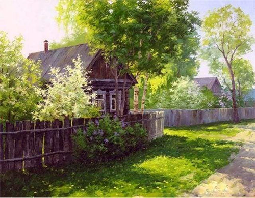 Malen nach Zahlen fŸr Erwachsene |ÊRuhige Straße | Figured'Art