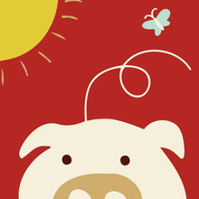 Laden Sie das Bild in den Galerie-Viewer, Malen nach Zahlen für Kinder | Schwein mit Schmetterling | Figured&#39;Art