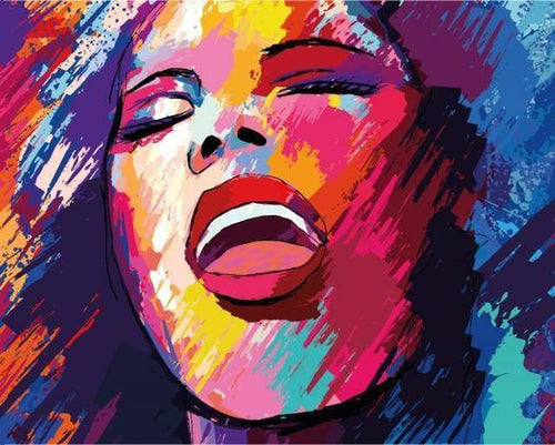 Malen nach Zahlen Erwachsene Lächeln Figured'Art