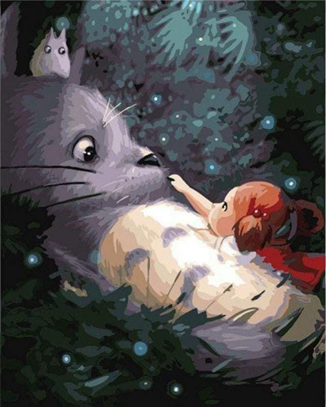 Malen nach Zahlen fŸr Erwachsene |ÊMaus und kleines Mädchen | Figured'Art