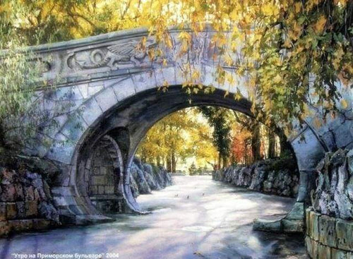 Malen nach Zahlen fŸr Erwachsene |ÊUnter der Brücke | Figured'Art