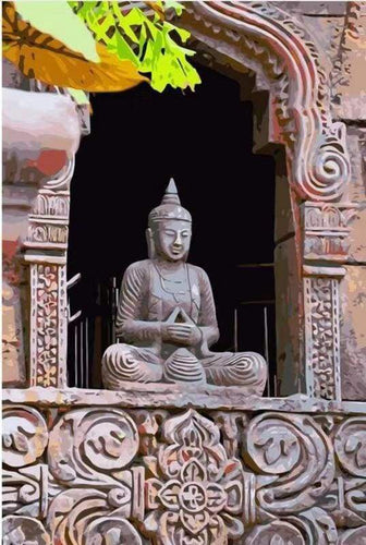 Malen nach Zahlen fŸr Erwachsene |ÊBuddhistischer Tempel | Figured'Art