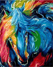 Laden Sie das Bild in den Galerie-Viewer, Malen nach Zahlen fŸr Erwachsene |ÊBunter Pferdekopf | Figured&#39;Art
