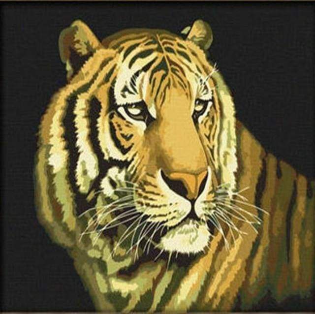 Malen nach Zahlen fŸr Erwachsene |ÊKönigstiger | Figured'Art